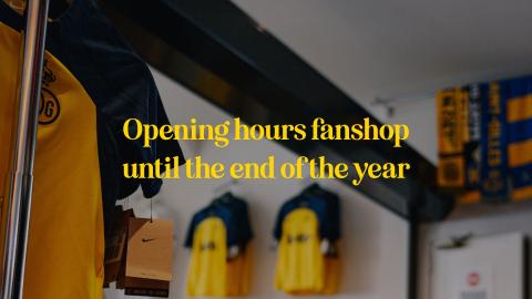 Purchases for the end-of-year holidays and fanshop opening hours